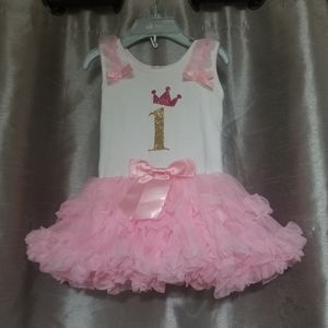 Popatu Dress 1st First Birthday Party Baby Girl